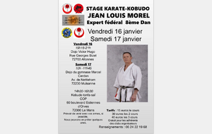 Stage Karaté Kobudo avec Jean-Louis Morel, expert 8e dan